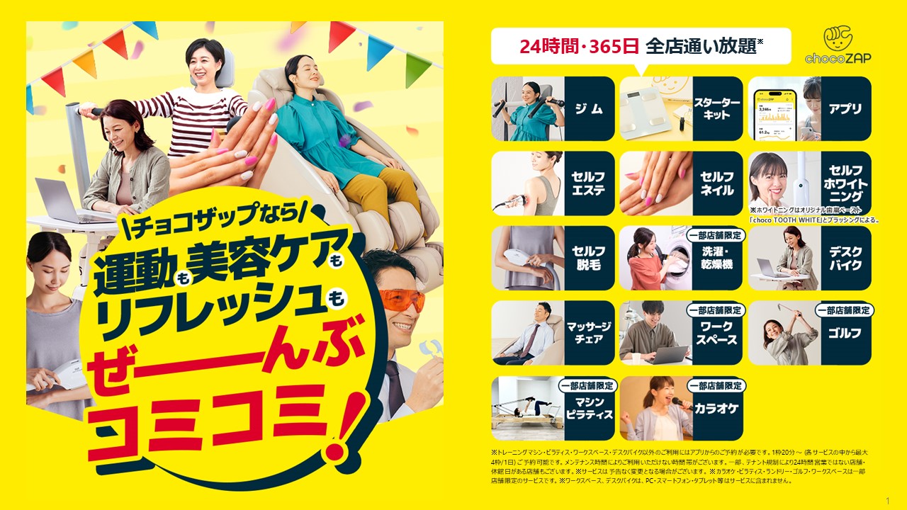 チョコザップ サービスの予約方法