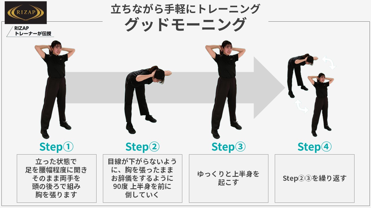RIZAP_日常動作でできる「グッドモーニング」