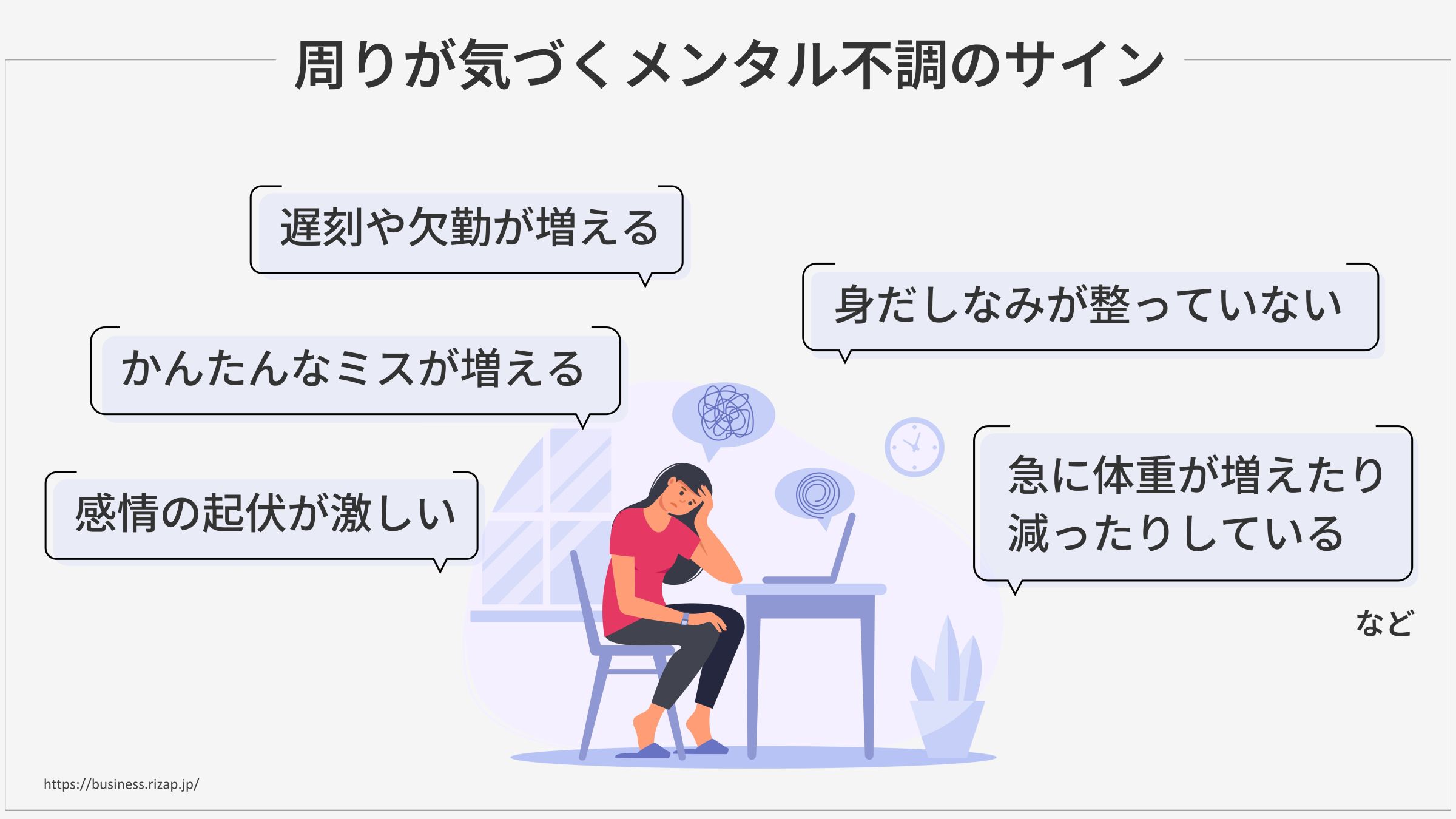 メンタル不調のサイン