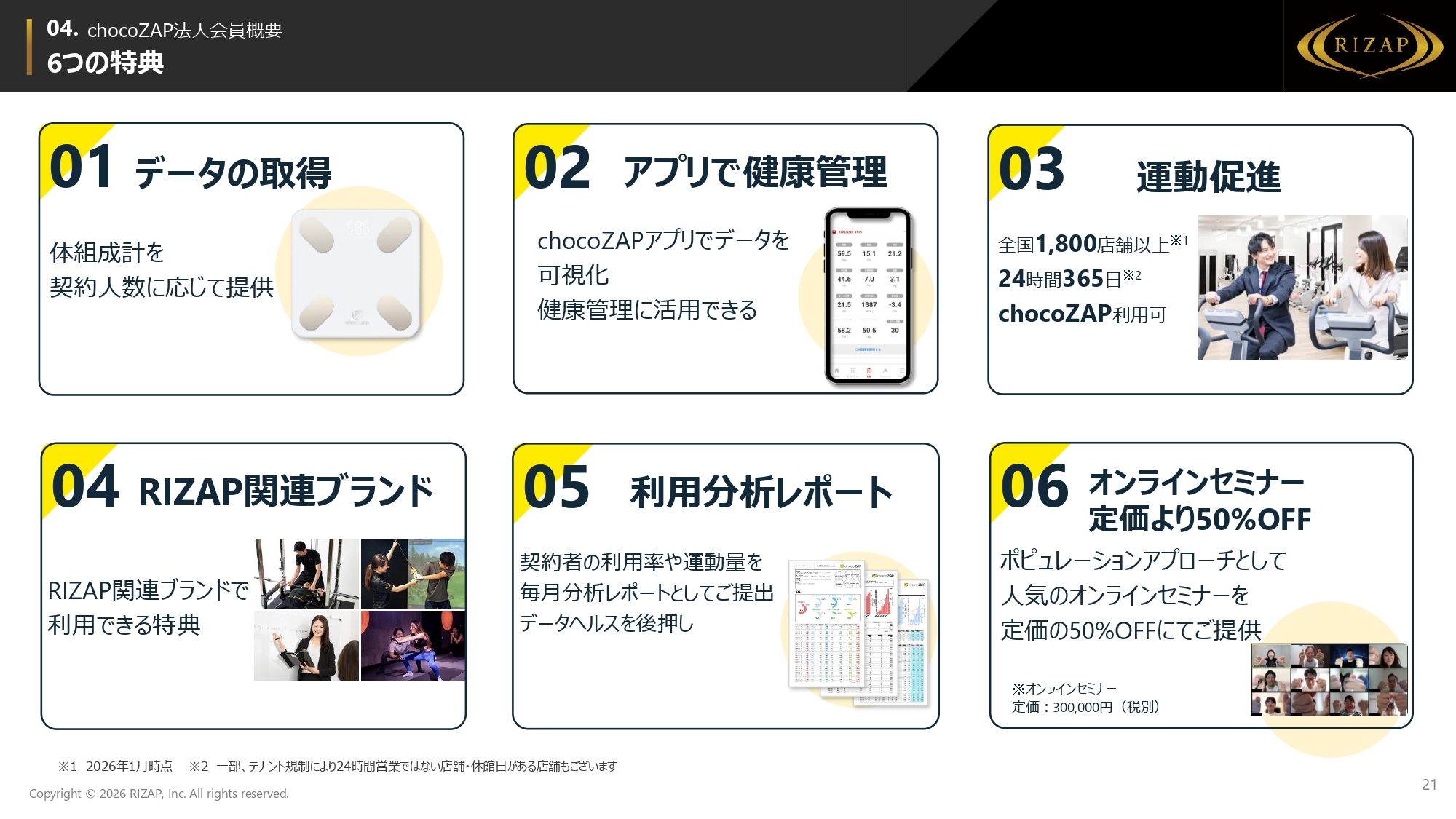 chocoZAP法人会員特典
